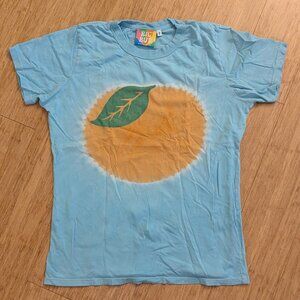 Big Bud Press BBP Orange Tie Dye Tee Blue Yellow Size S Unisex